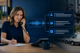 Home service business team planning ai call summaries for contractors with a digital operations dashboard
