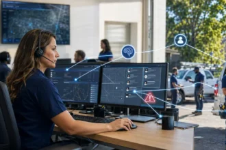 Home service business team planning ai dispatching for contractors with a digital operations dashboard