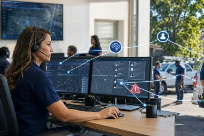 Home service business team planning ai dispatching for contractors with a digital operations dashboard