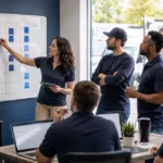 Home service business team planning ai readiness checklist for contractors with a digital operations dashboard