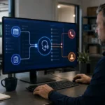Home service business team planning ai voice agents for contractors with a digital operations dashboard
