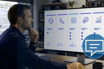 Home service business team planning best call-tracking software for home service businesses with a digital operations dashboard