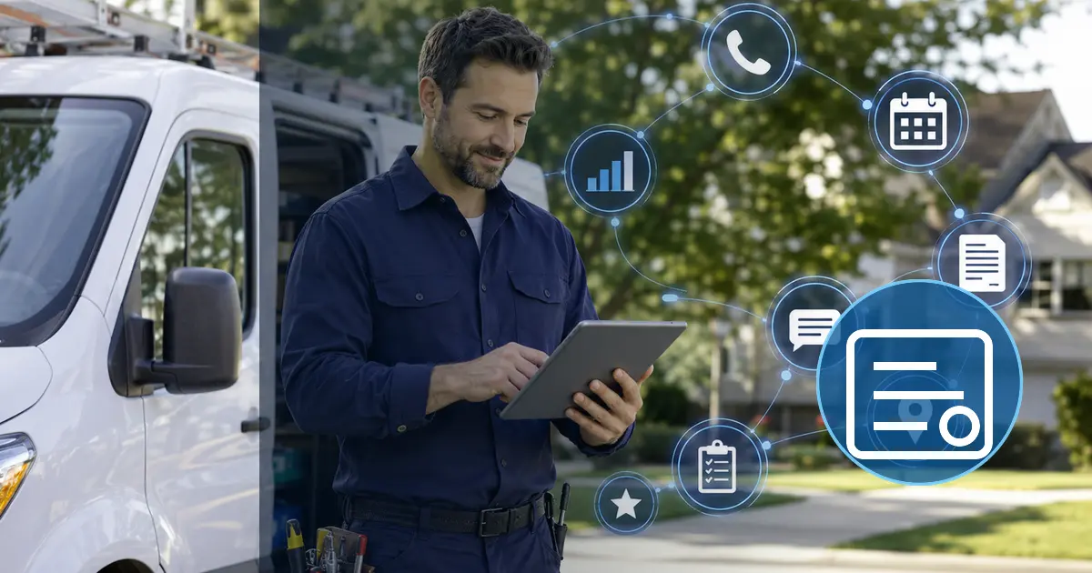 Home service business team planning best estimating software for contractors with a digital operations dashboard