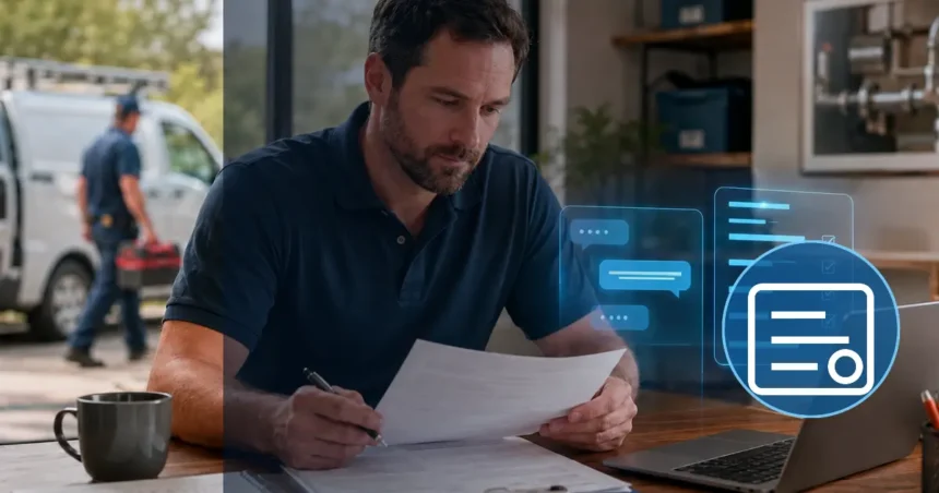 Home service business team planning best payment processing software for home service businesses with a digital operations dashboard