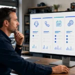 Home service business team planning best software for home service businesses with a digital operations dashboard