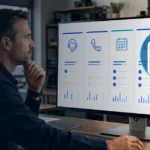 Home service business team planning estimating software vs. proposal software for contractors with a digital operations dashboard