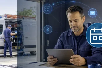 Home service business team planning field service software features you may be paying for but never use with a digital operations dashboard