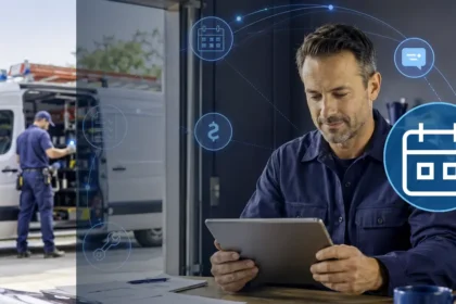 Home service business team planning field service software features you may be paying for but never use with a digital operations dashboard