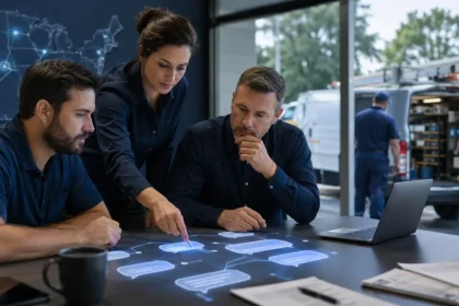 Home service business team planning build an ai chatbot that qualifies home service leads with a digital operations dashboard
