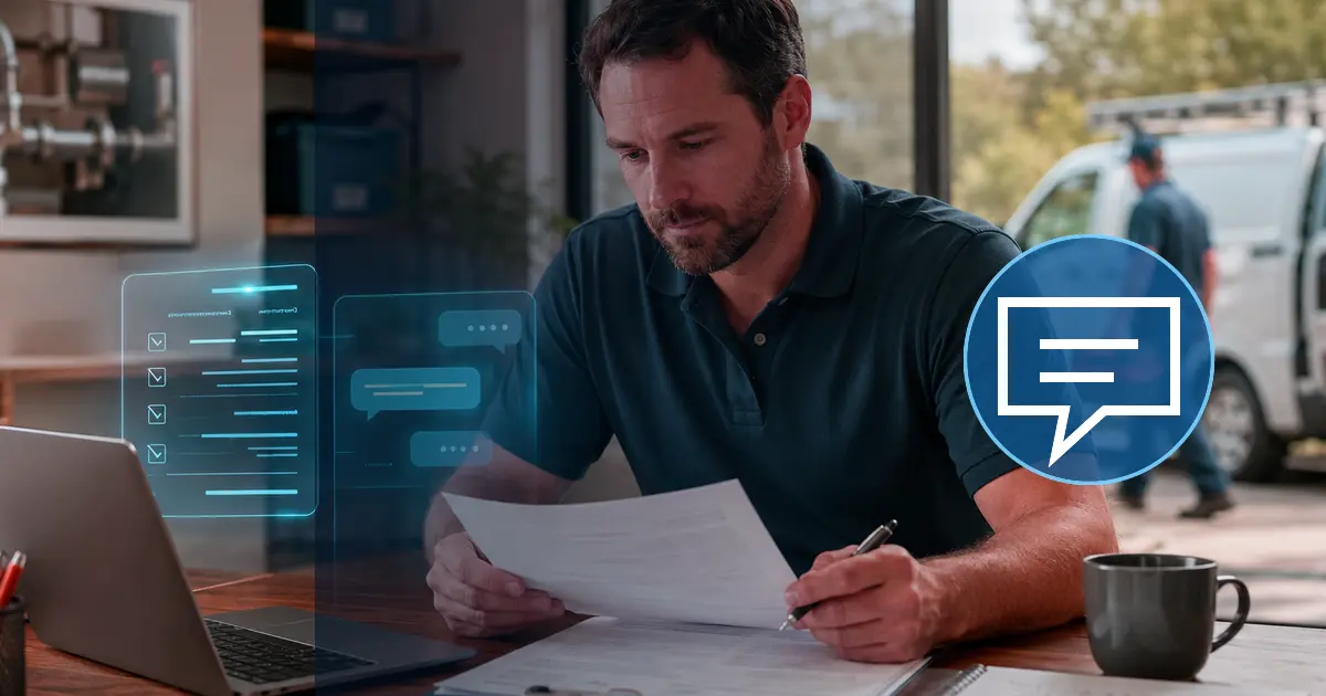 Home service business team planning reputation-management software for home services with a digital operations dashboard