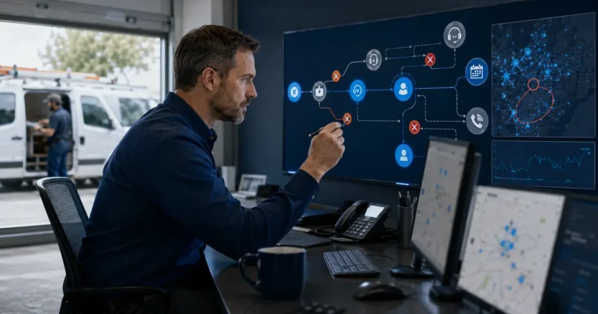 Home service business team planning ai receptionists lose leads—and how to prevent it with a digital operations dashboard